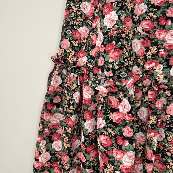 Vintage Dressing floral rose fit and flare maxi skirt small/medium - Picture 5 of 8